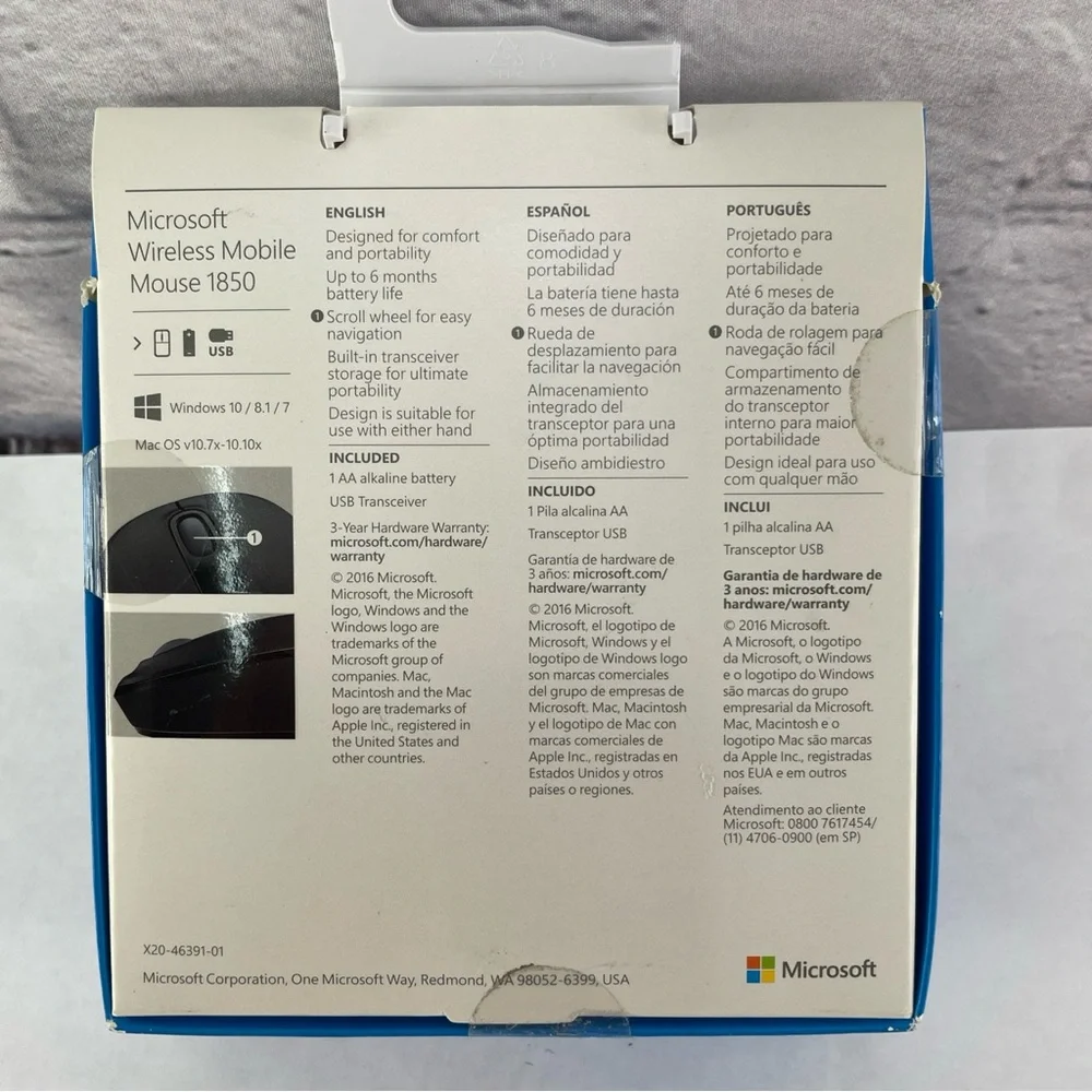 Microsoft 1850 (U7Z00001) Wireless Mobile Mouse